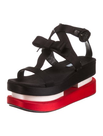 Prada Satin Flatform Sandals