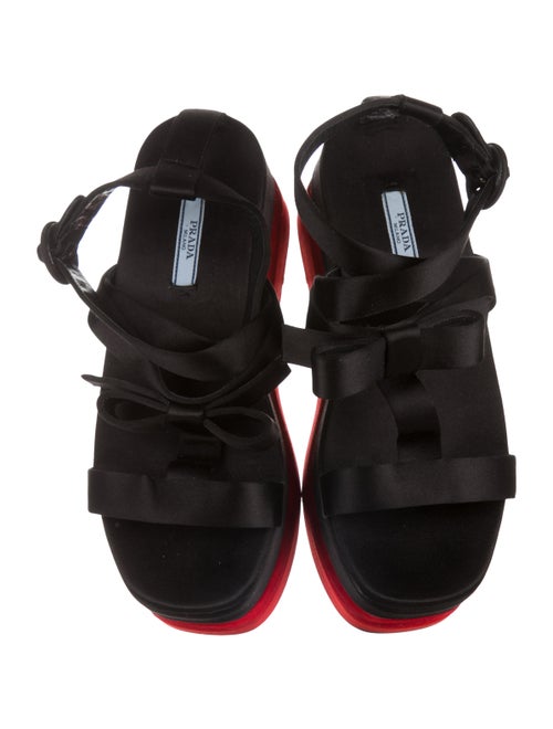 Prada Satin Flatform Sandals
