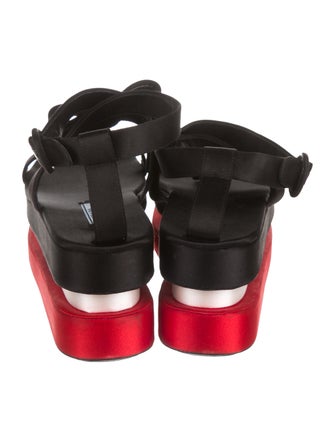 Prada Satin Flatform Sandals