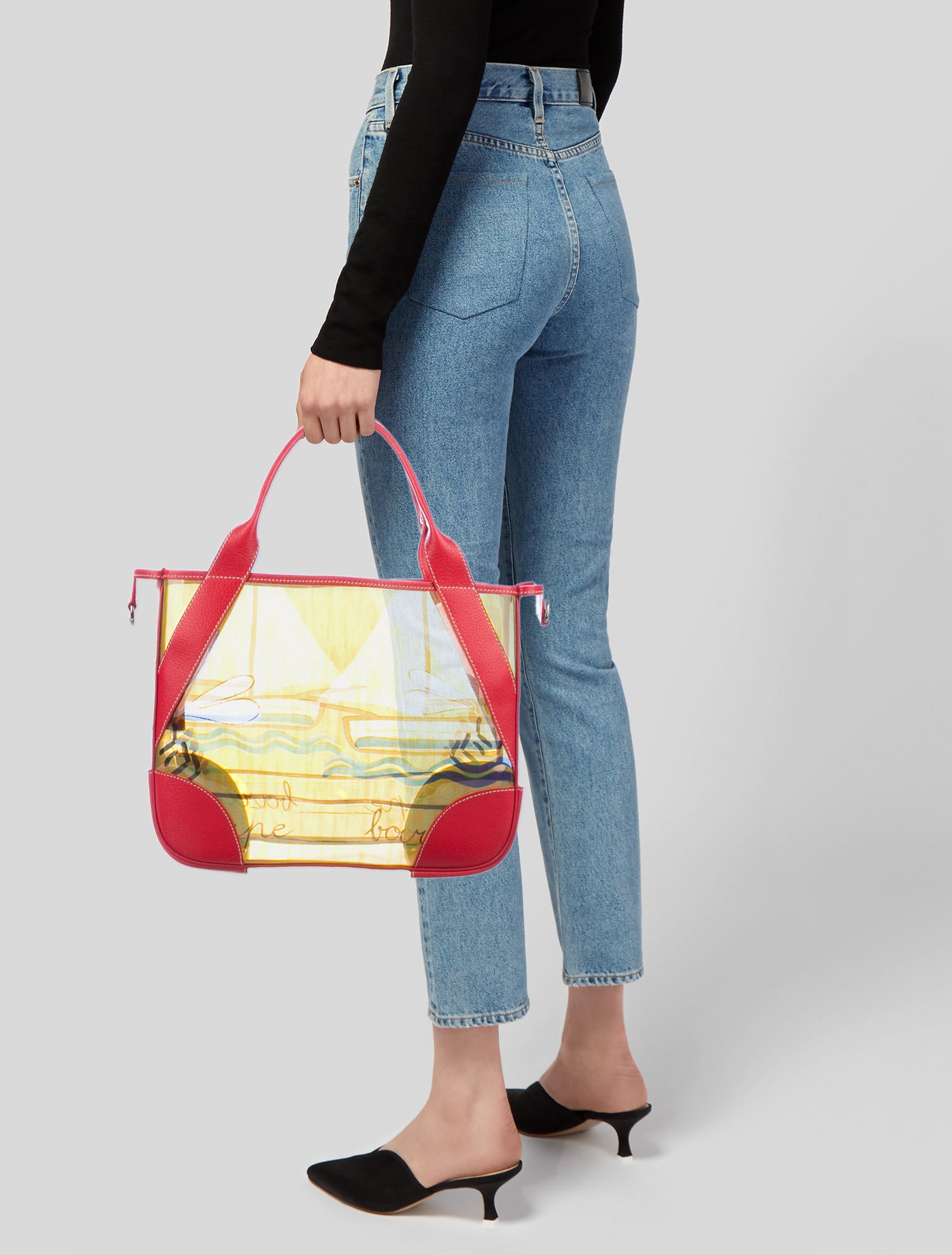 prada vinyl beach bag - handbags - pra273871 | the realreal