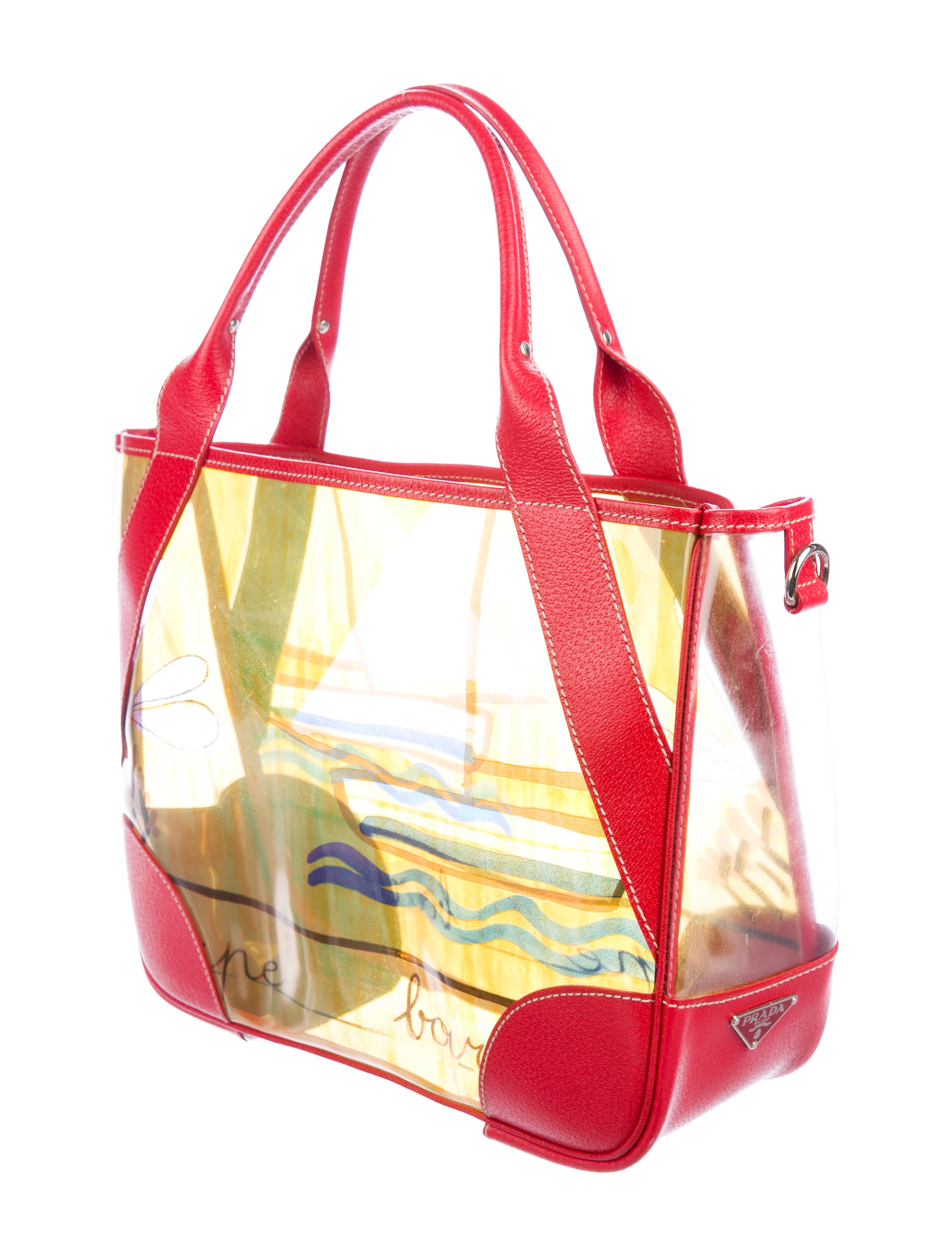 prada vinyl beach bag - handbags - pra273871 | the realreal