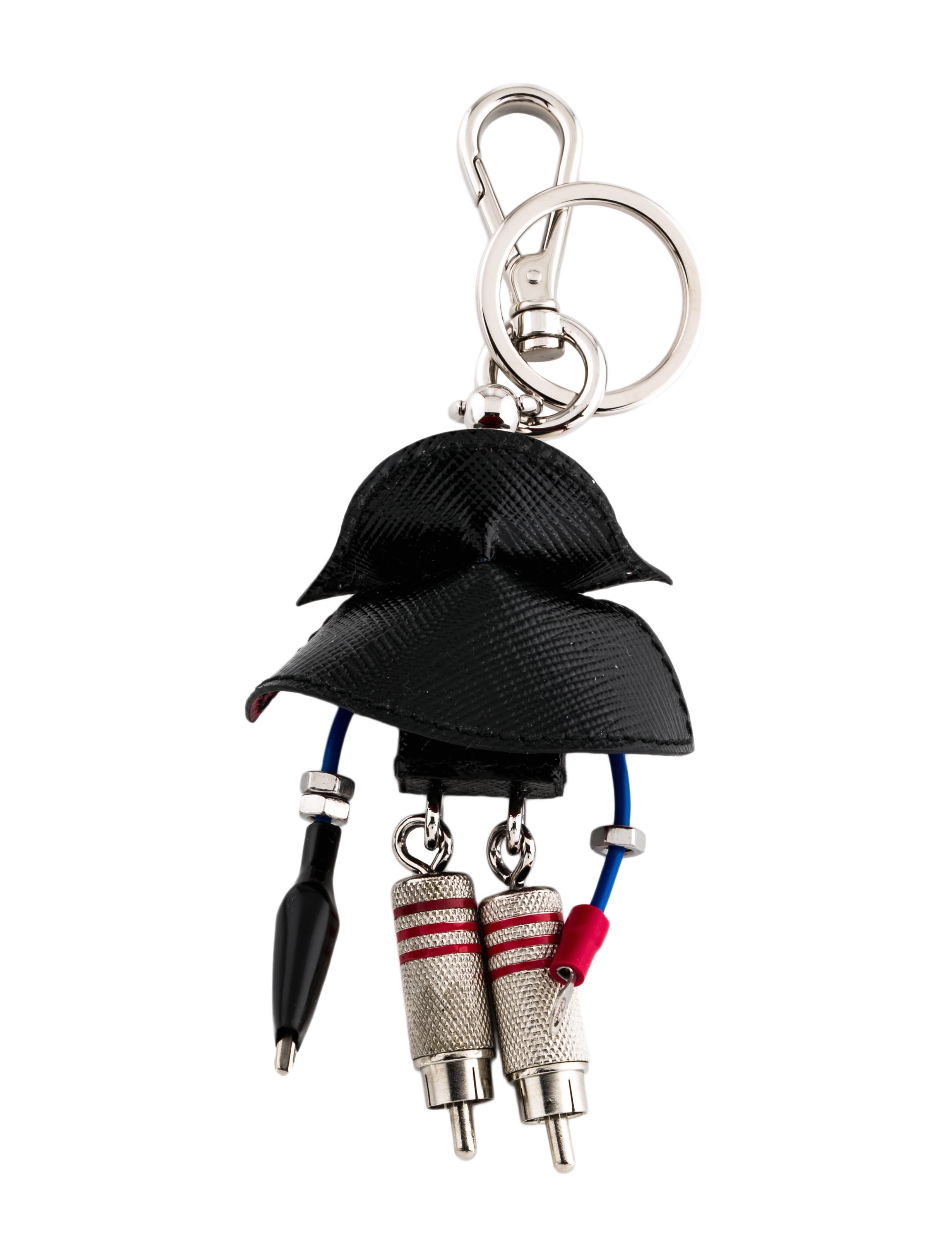Prada Saffiano Dracula Keychain - Black Keychains, Accessories