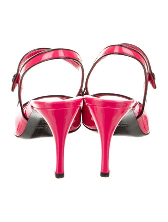 Prada Square-Toe Slingback Sandals