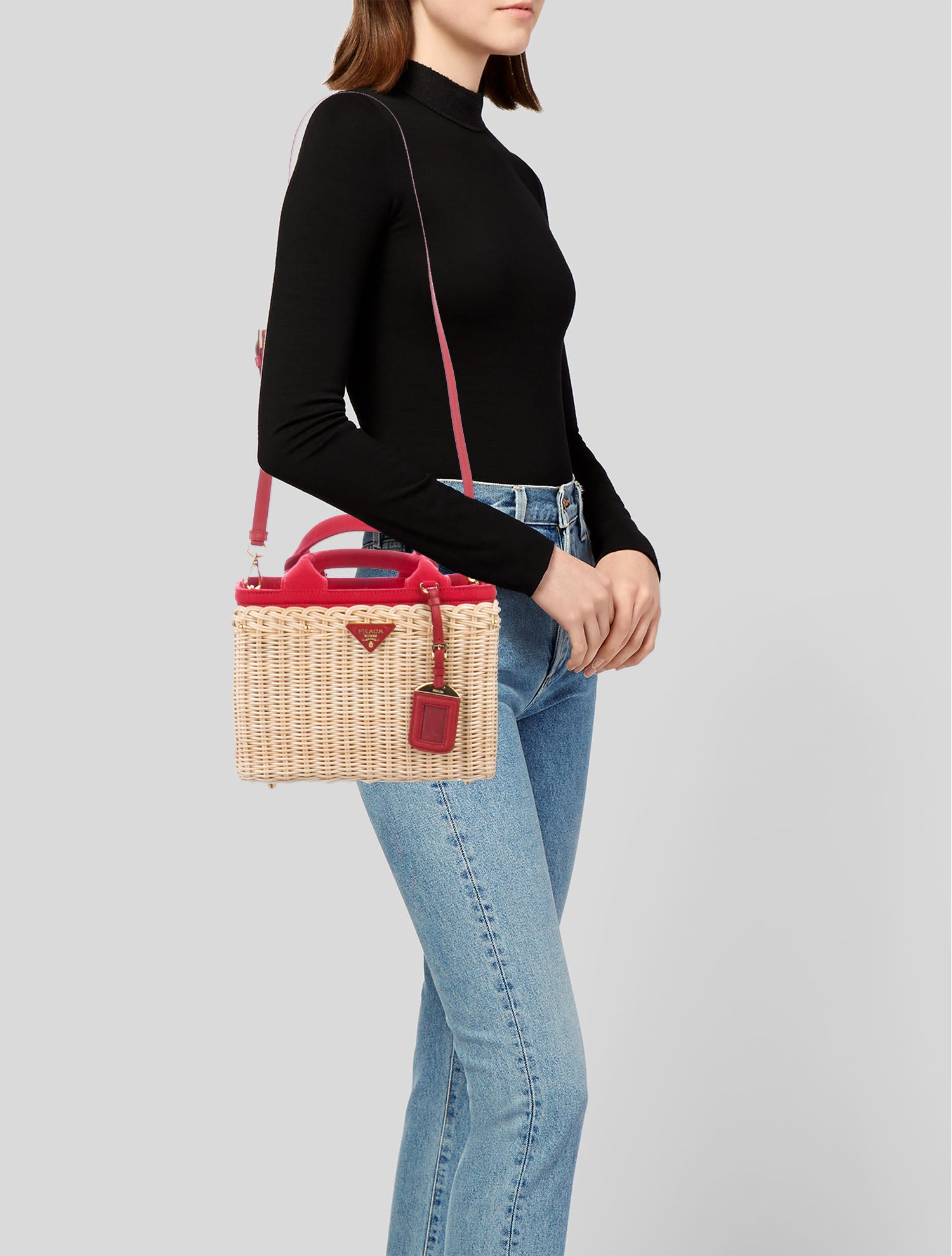 Prada Midollino Wicker Tote w/ Tags - Neutrals Handle Bags