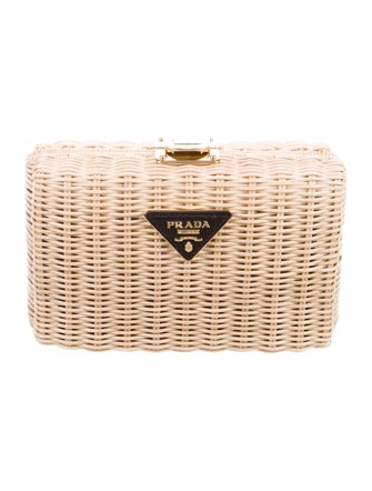 Prada Wicker Crossbody Bag