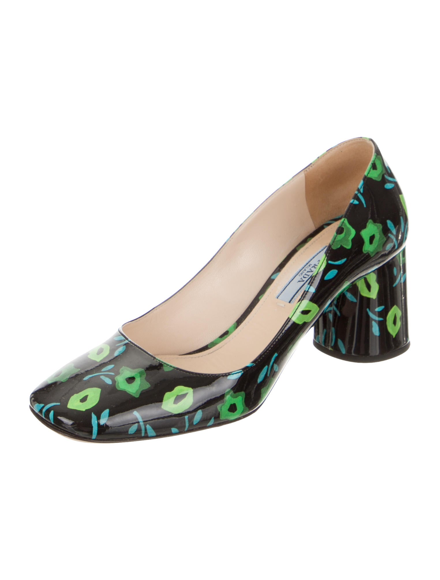 Prada Floral Patent Leather Pumps - Shoes - PRA314498 | The RealReal