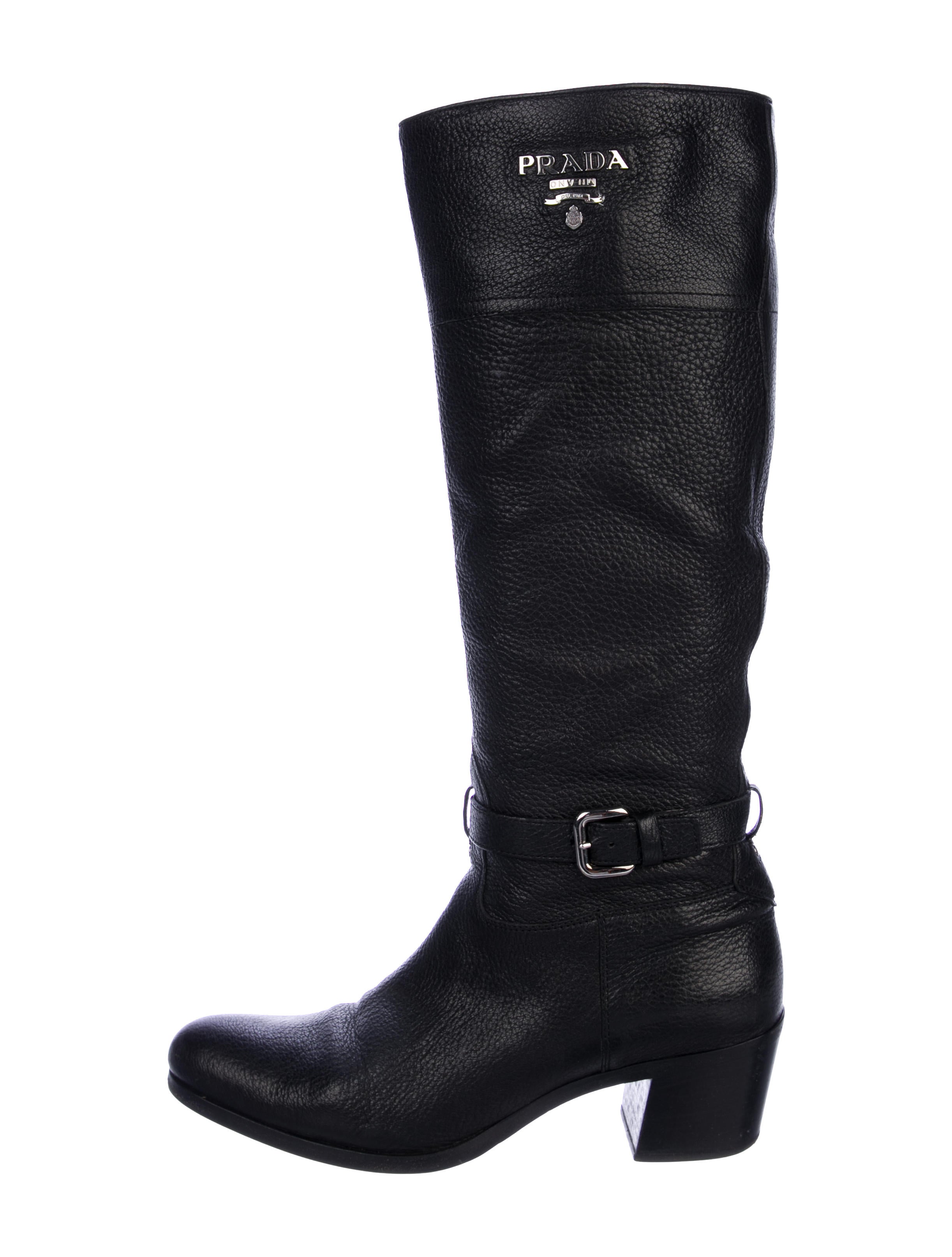 prada knee high platform boots