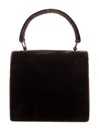 Prada Small Velvet Top Handle Bag