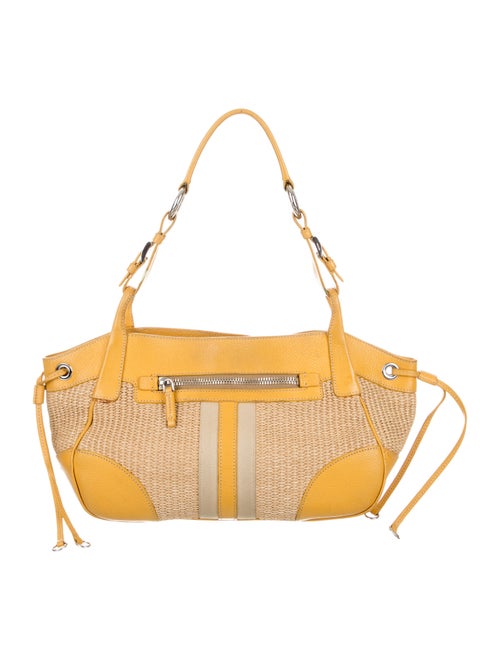 Prada Straw Shoulder Bag Yellow