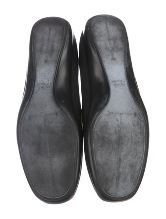 Prada Canvas Square-Toe Flats