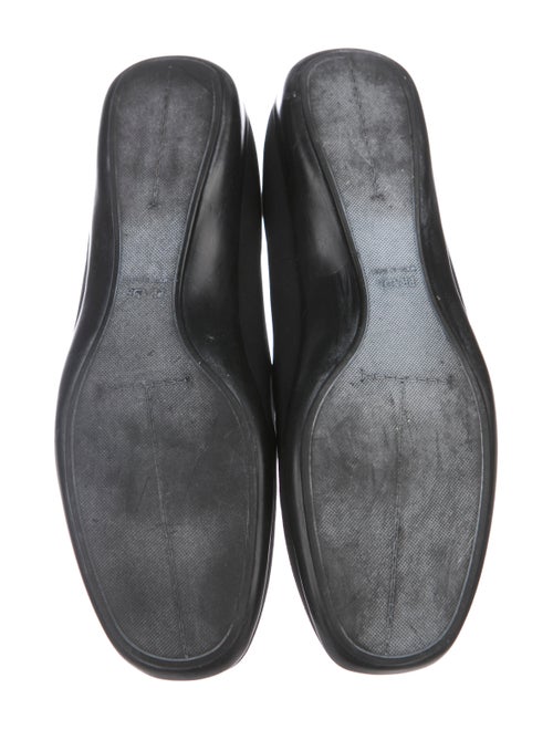 Prada Canvas Square-Toe Flats