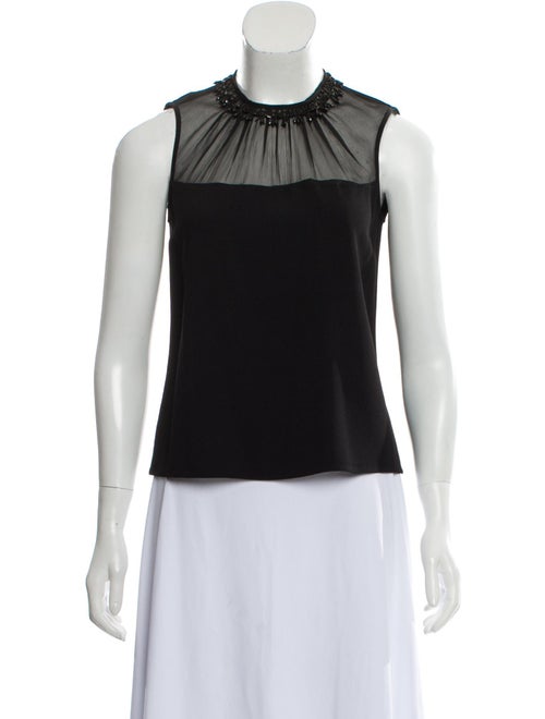 Prada Sleeveless Embellished Blouse