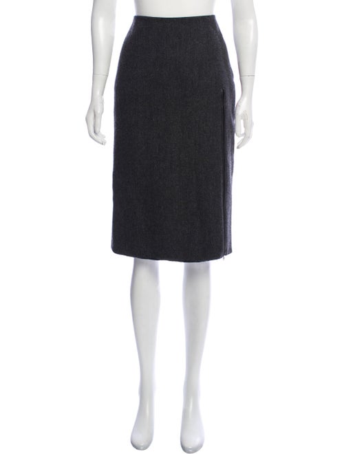 Prada Wool Pencil Skirt black