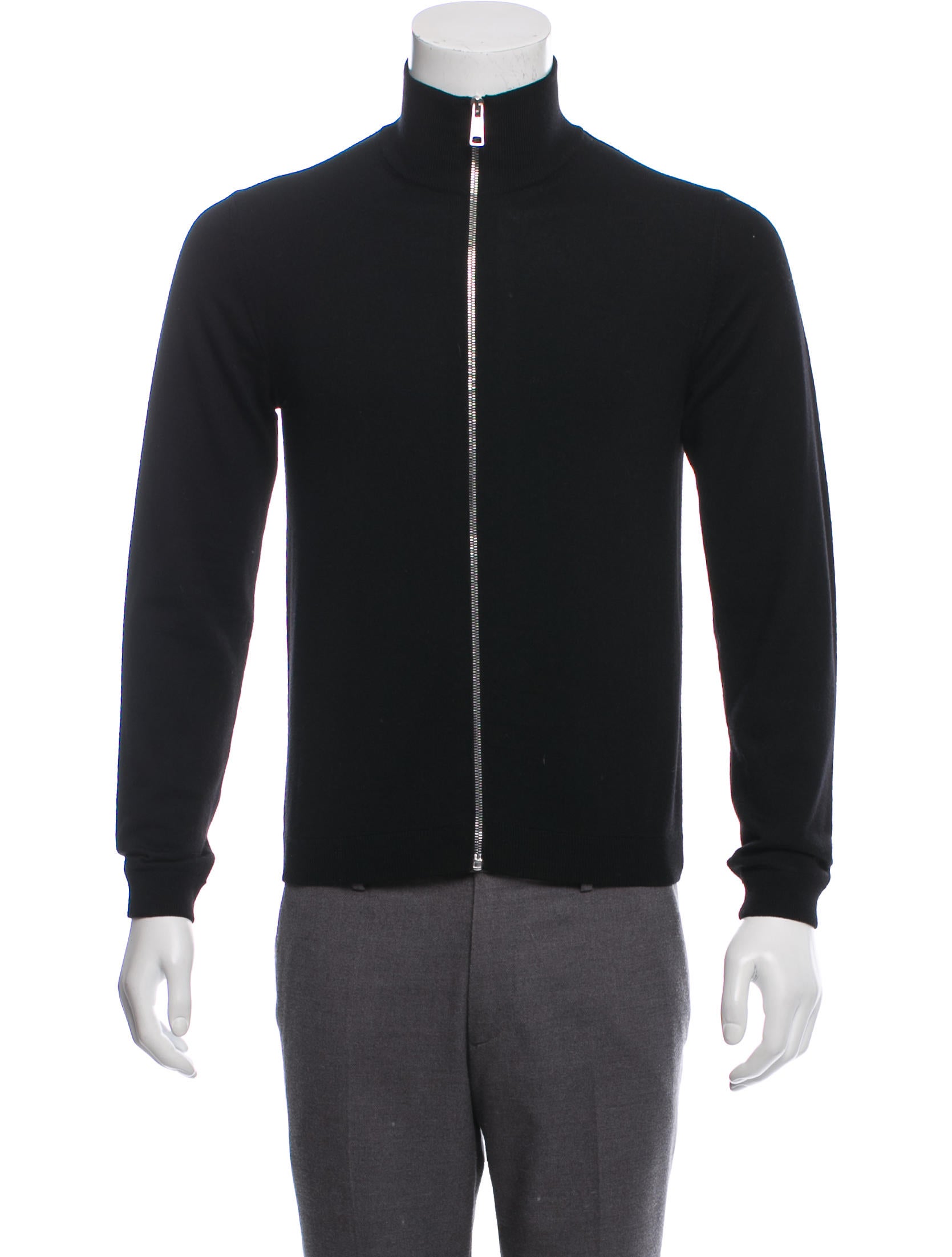 Prada ZipUp Wool Sweater Clothing PRA348302 The RealReal