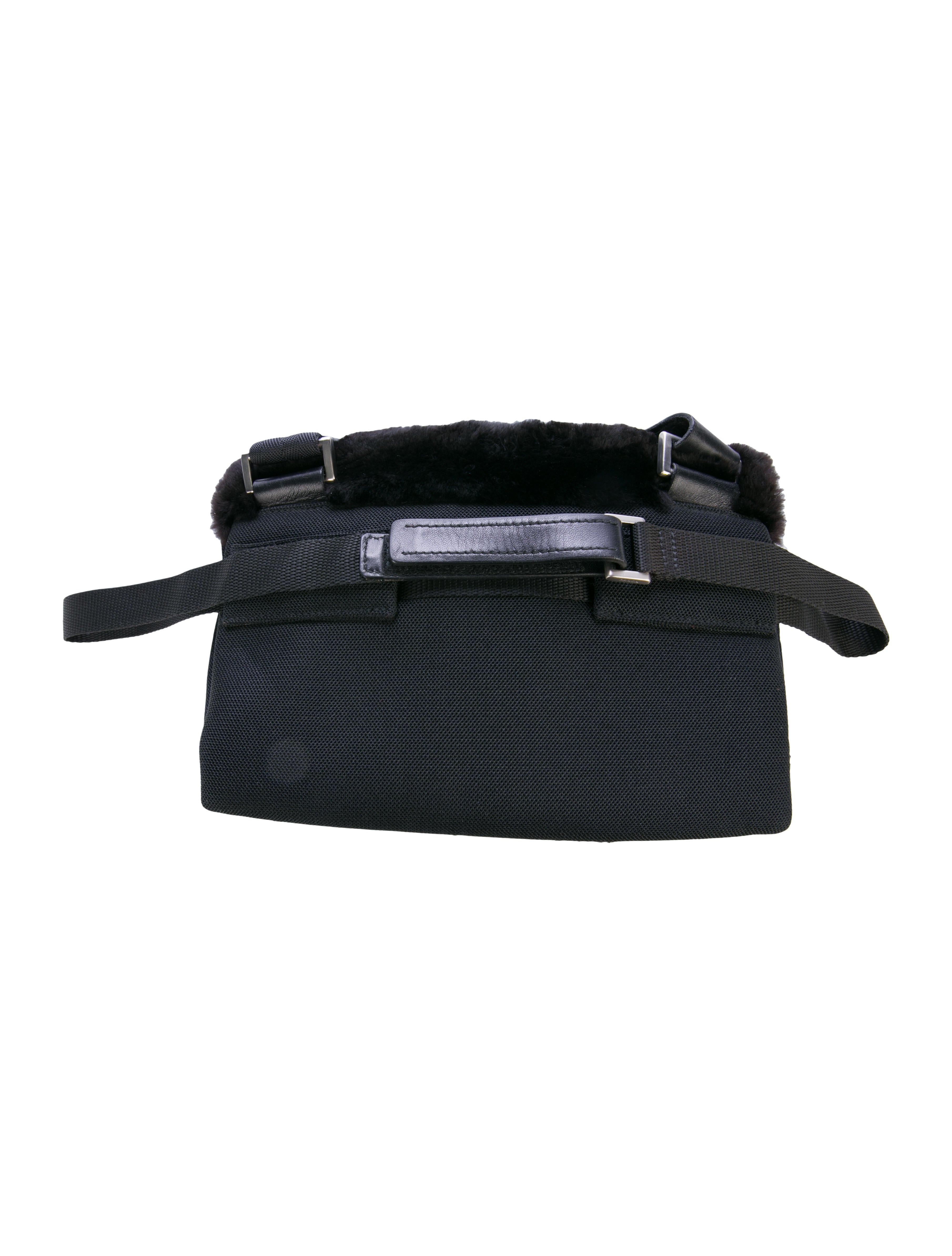 mink fur convertible waist bag
