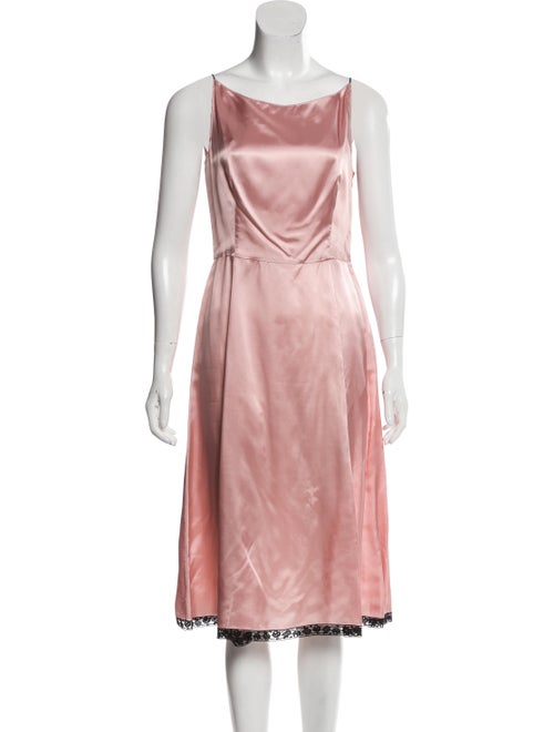 Prada Satin Sleeveless Gown Pink