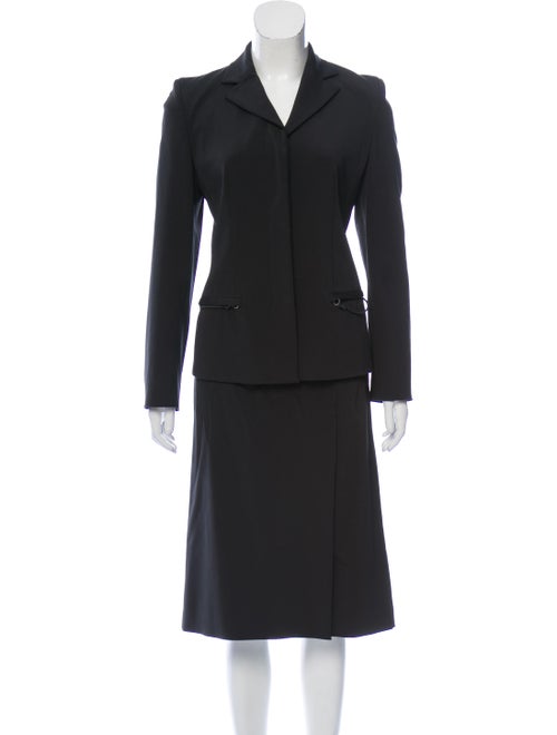 Prada Blazer and Skirt Set Black