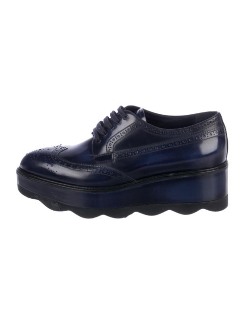 Prada Brogue Platform Oxfords blue