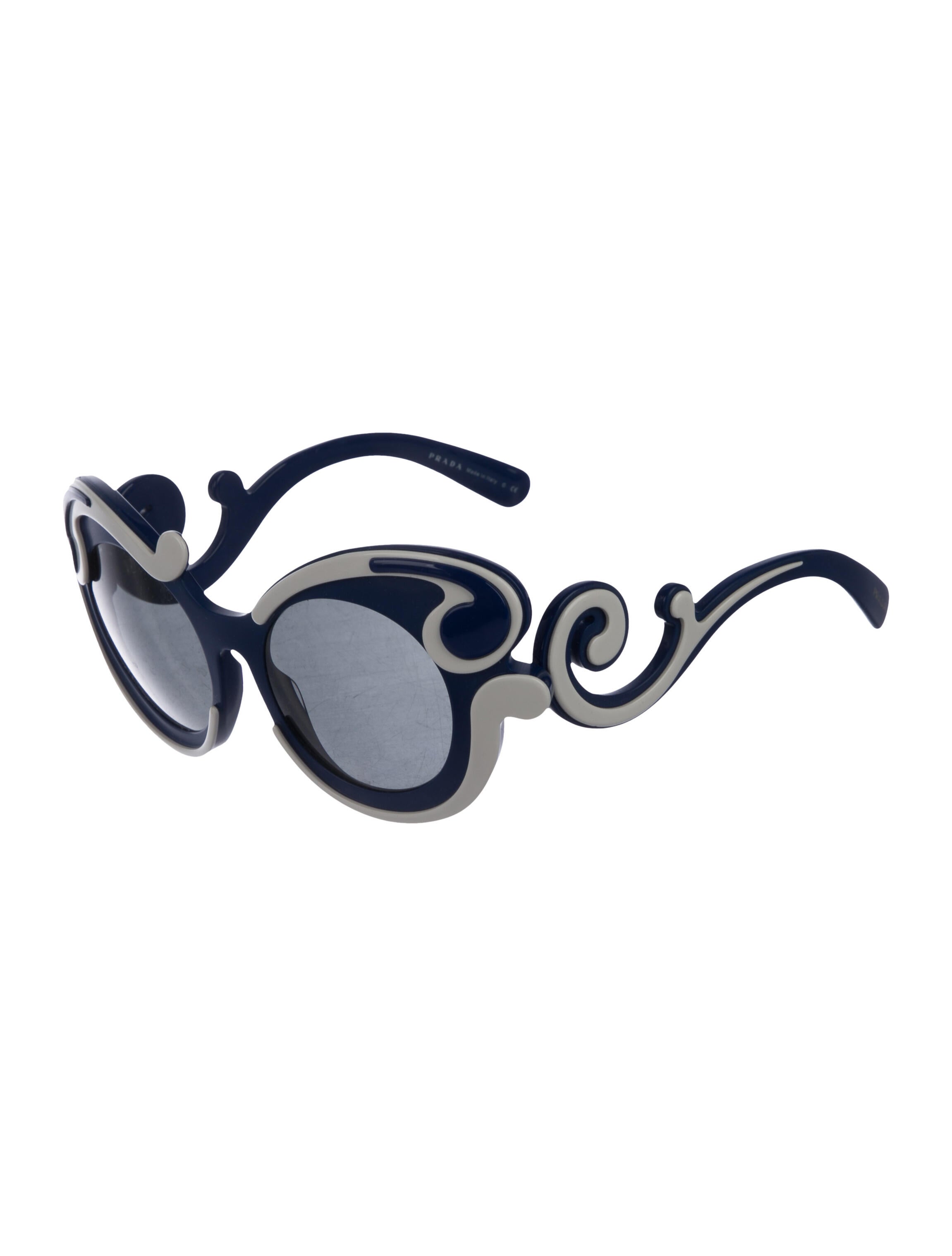 Prada Minimal Baroque Sunglasses - Blue Sunglasses, Accessories