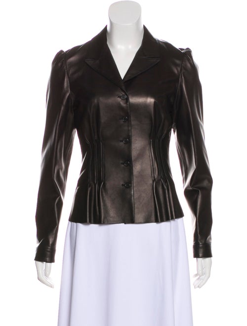 Prada Leather Blazer Black