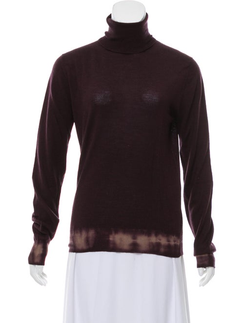 Prada Tie-Dye Print Turtleneck Sweater Purple