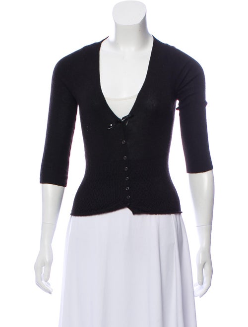 Prada Cashmere & Silk-Blend Cardigan Black