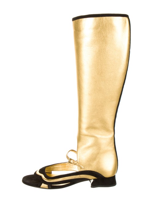 Prada Wavy Fairy Boots Gold