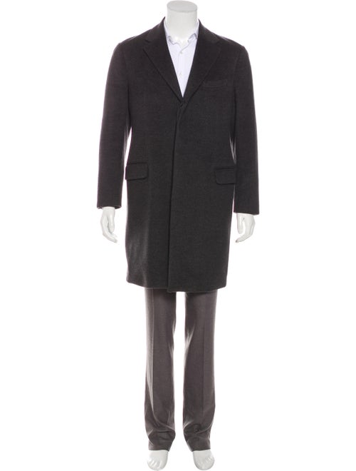 Prada Camel Notch-Lapel Overcoat