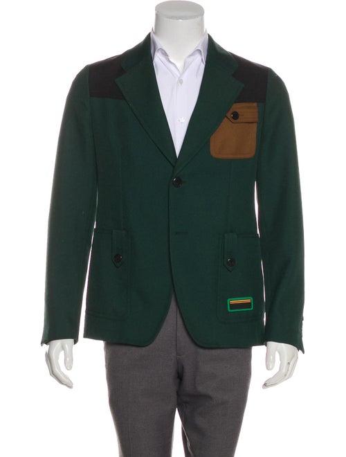 Prada Colorblock Sport Coat green