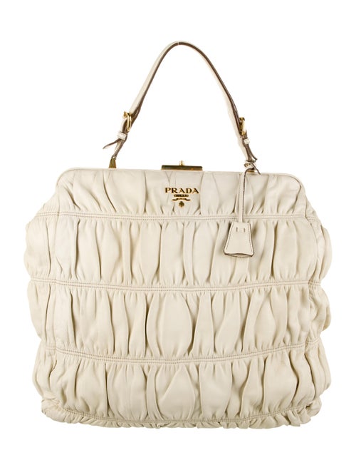 Prada Vitello Gaufre Hobo gold