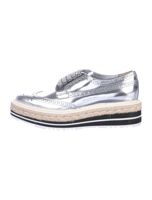 Prada Platform Low-Top Sneakers Silver