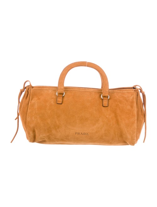 Prada Scamosciato Handle Bag Tan