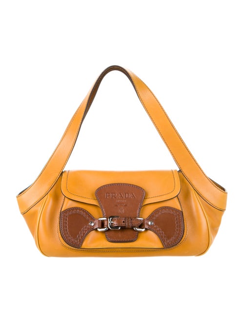 Prada Saddle Buckle Bag Yellow