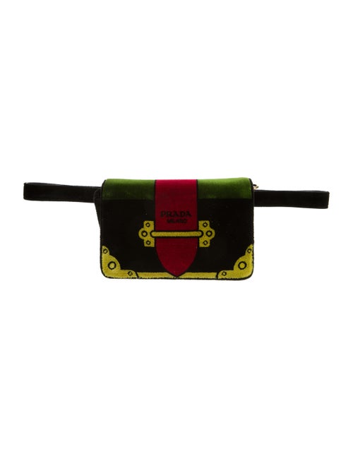 Prada Trompe L'oeil Cahier Belt Bag Black