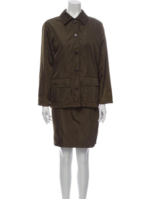 Prada Skirt Suit Green