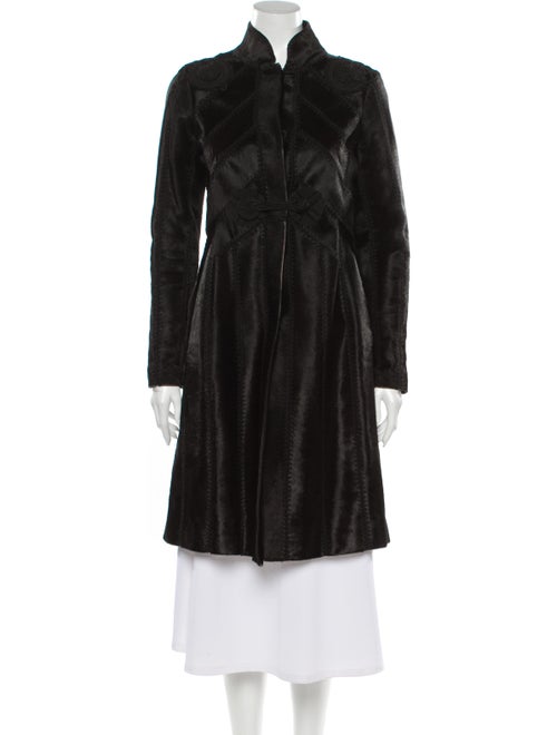 Prada Ponyhair Faux Fur Coat Black