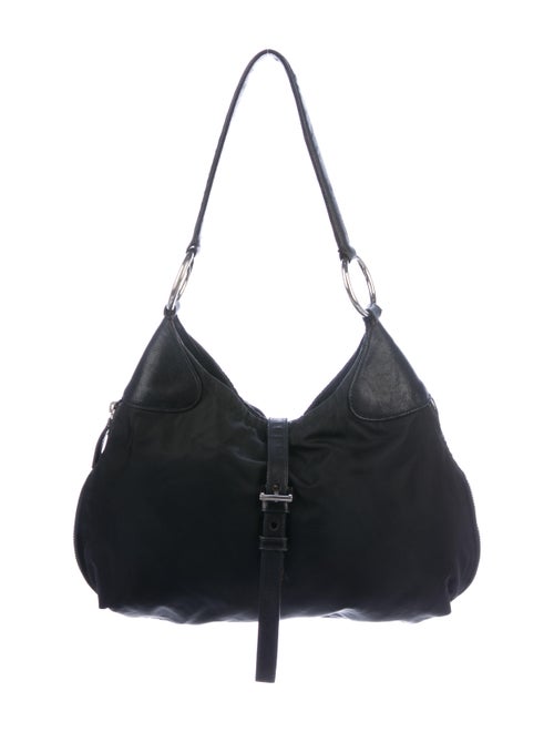 Prada Tessuto Expandable Hobo Black