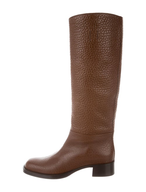 Prada Leather Knee-High Boots w/ Tags Brown