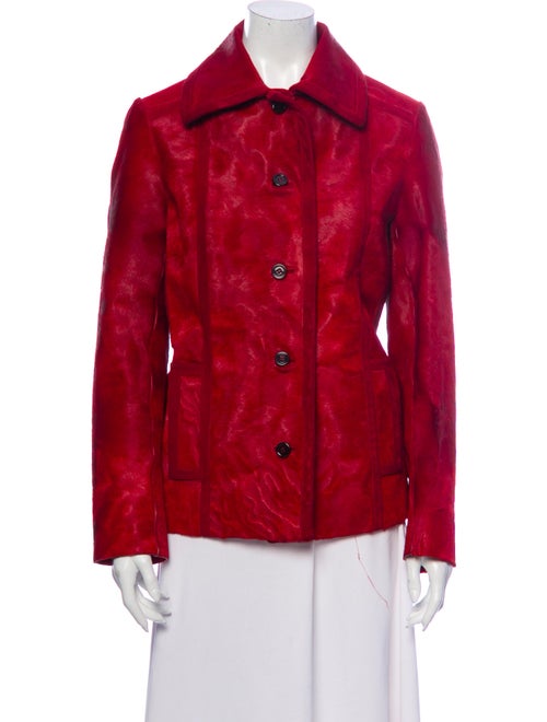 Prada Leather Jacket Red