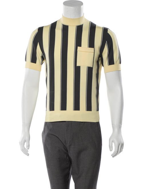 Prada Striped Knit Sweater yellow