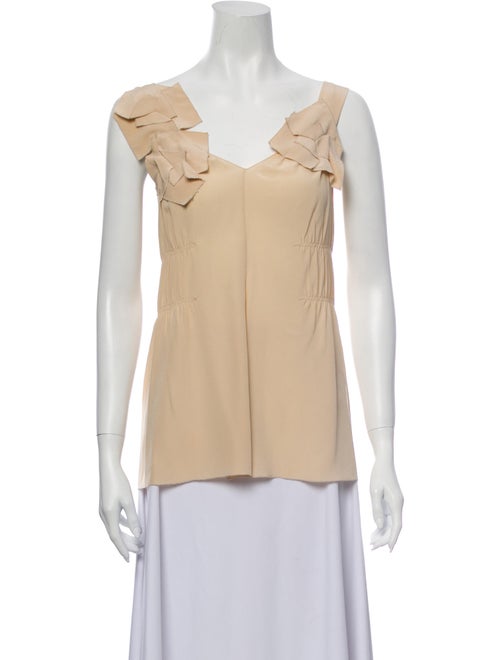 Prada V-Neck Sleeveless Blouse
