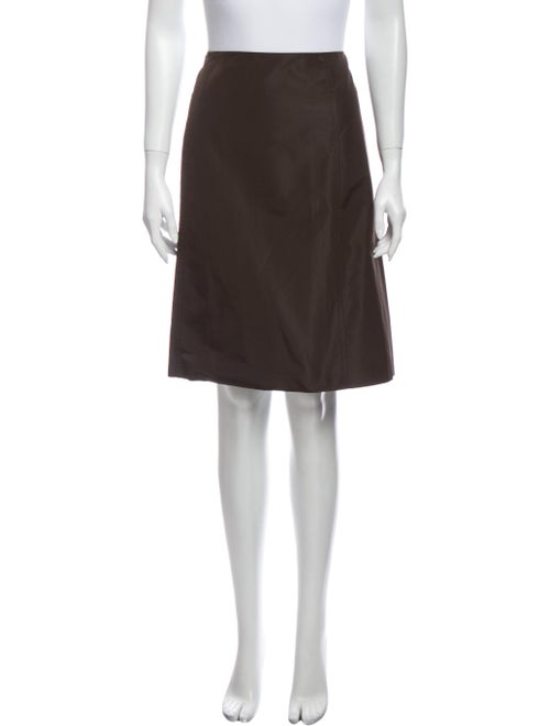 Prada Knee-Length Pencil Skirt Brown