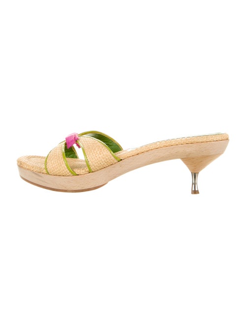 Prada Raffia Slides