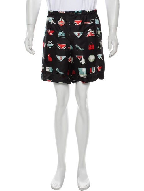 Prada Silk Pajama Shorts black