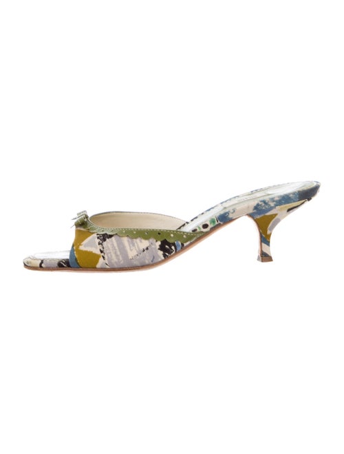 Prada Printed Sandals Green