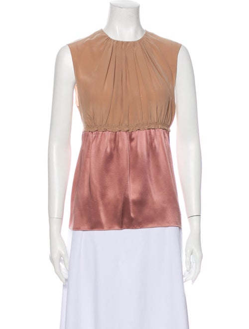 Prada Silk Crew Neck Blouse