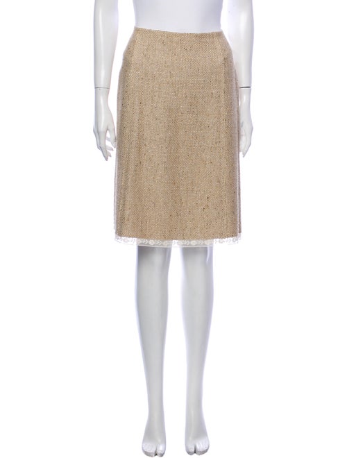 Prada Knee-Length Skirt Metallic