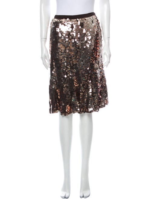 Prada Sequin Embellishments Knee-Length Skirt Meta