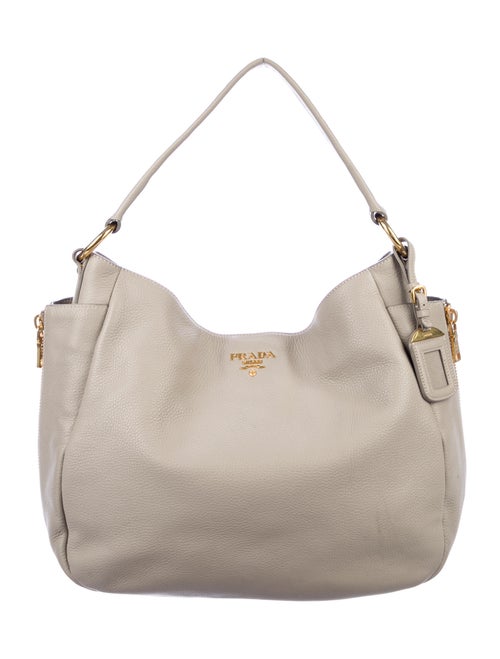 Prada Vitello Daino Hobo Grey