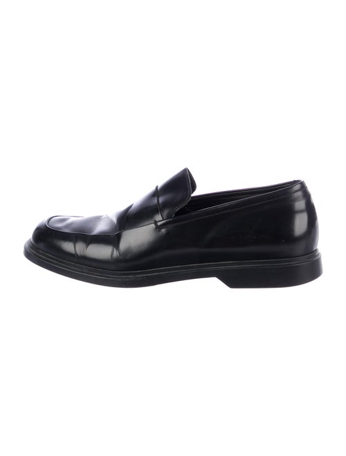 Prada Leather Dress Loafers Black